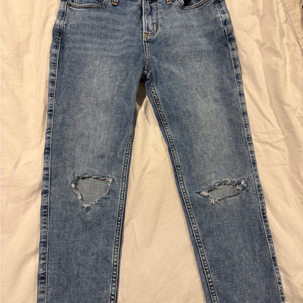 Abercrombie Kids Light Blue Distressed Skinny Jeans